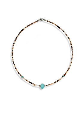 WAY OF MOON原创设计师极细choker绿松石锁骨链小众天然贝壳项链