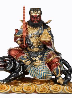 树脂金缕彩骑虎武财神赵公明神像