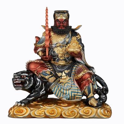 树脂金缕彩骑虎武财神赵公明神像