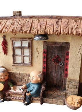 酒柜树脂老头老太装饰复古