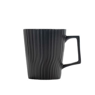 JOJO'S L. PD·紫泉涧·马克杯北欧简约陶瓷杯子情侣水杯丨竖纹