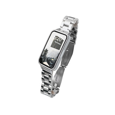 鑫景辉适用keep手环三珠金属表带