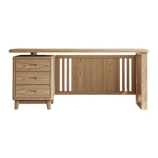 一林半舍白蜡木实木书桌卧室家用办公桌老板桌电脑桌书房书法桌