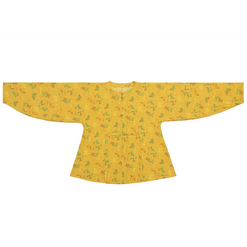 谜阿凰【晓梦迷蝶圆领衫】明制汉服上衣复原原创花型阔腿裤夏女款