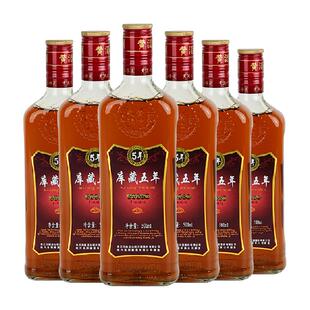 古越龙山绍兴黄酒鉴湖五年陈500ml*6瓶半甜型花雕酒绍兴酒