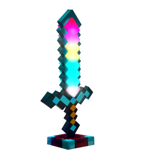 我的世界发光钻石剑mc宝剑光剑儿童玩具男孩周边武器火把灯小夜灯