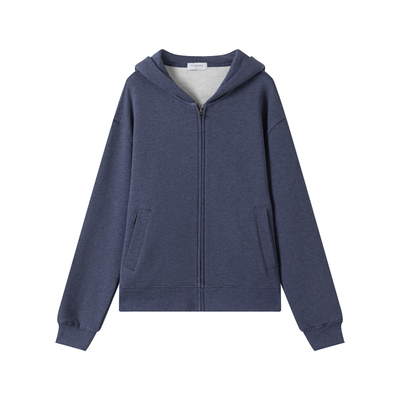 VLABMADE复古花纱拉链连帽卫衣