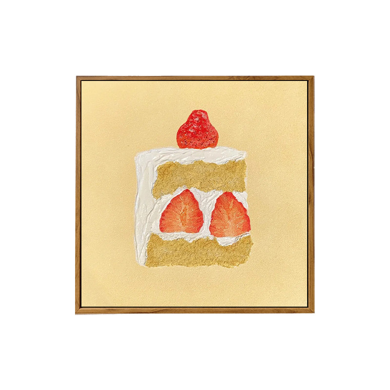 生日礼物石英砂diy肌理画蛋糕