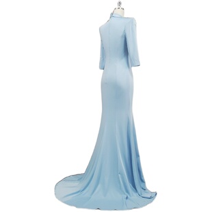 礼服2024新款优雅气质显瘦婚礼国风长款礼服裙高级质感主持演出