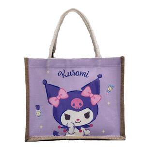 三丽鸥新品亚麻布手提袋上班族饭盒袋小学生便当包便携环保大容量