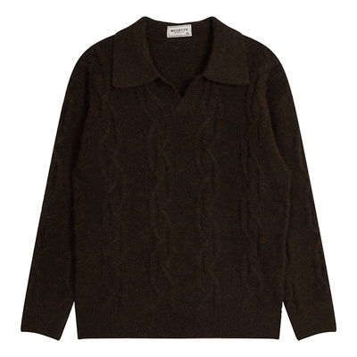 MCCEVTG意式慵懒绞花纹毛衣男