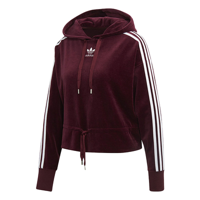 Adidas/阿迪达斯正品三叶草女士经典运动连帽卫衣套头衫FN2793