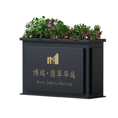 不锈钢花箱阳台铁艺接水盘花坛