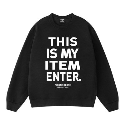 美式街头嘻哈字母满印情侣卫衣