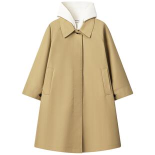 FILA Emerald斐乐女士上衣两件套2025冬季新款时尚休闲中长款风衣