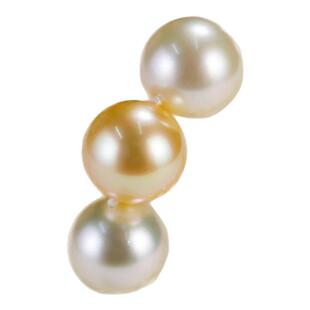 海蒂珠宝 瑰丽绝伦10.2-11.9mm极光白蝶皇后珍珠项链18k金钻石