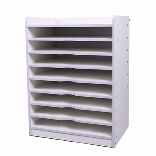 幼儿园画纸收纳柜4K开卡纸文件收纳架彩色宣纸分类架美工素描绘画