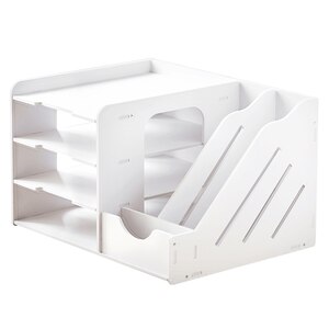 康沃兹旗舰店文件收纳盒文件架书立办公桌上面书架办公室文件框文件夹收纳盒置物架纸整理文件盒资料架办公用品大全文件