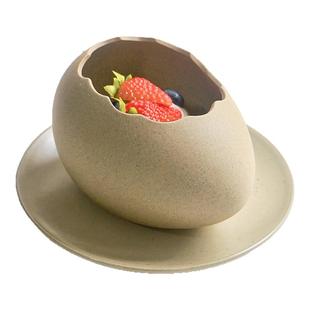 创意鸟巢鸡蛋壳碗个性破鸵鸟蛋碗餐厅蒸蛋餐具生日泡面碗logo定制