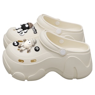 手术室专用洞洞鞋女2026新款厚底防滑医用凉拖鞋增高显腿长凉鞋女