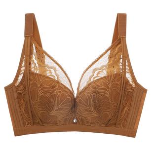 依曼丽内衣女品牌专柜正品大胸显小聚拢上托侧收副乳蕾丝文胸套装