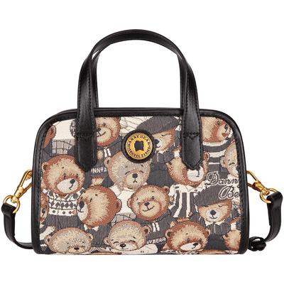 丹尼熊新品手提斜挎小包女相机包个性休闲通勤小熊布包DKB3825026
