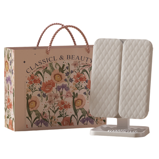 镜子化妆镜led带灯桌面台式可立折叠家用学生宿舍放大梳妆美妆镜