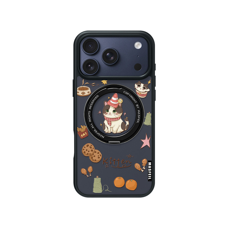 SHEHENG ×橘子猫猫适用iphone17手机壳新款全包16Pro防摔磁吸15Promax高级感14支点肤感17Promax保护套Fo5