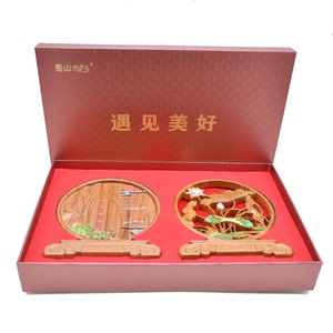 桃木摆件五岳独尊和谐套装商物生日礼品
