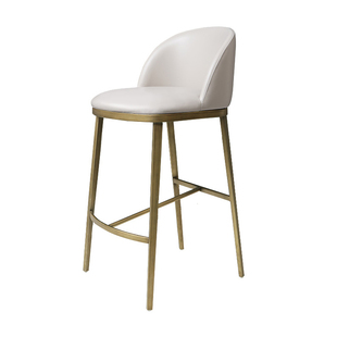 HEDUEN岛台极简舒适软包餐椅椅子55cm高厨房高脚凳轻奢吧椅H772