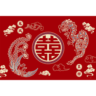 结婚硅藻泥入户门地垫喜庆红地毯