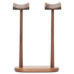 实木双托耳机支架北美胡桃木头戴式耳机双挂架木质耳机收纳展示架