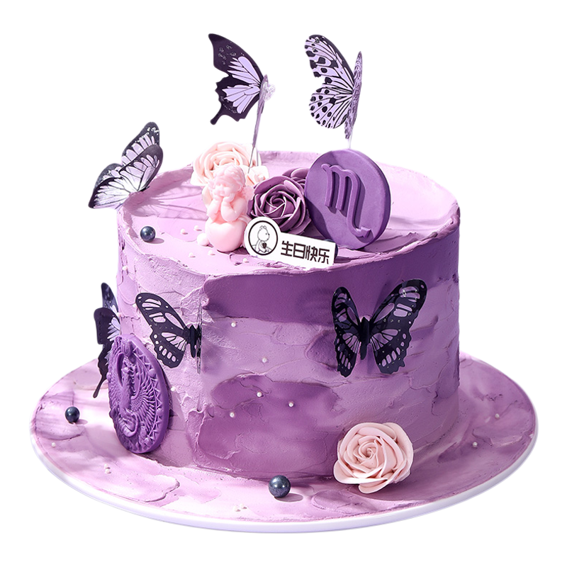 CAKEBOSS天蝎座限定蝴蝶予蝎星座奶油生日蛋糕同城配送北京上海