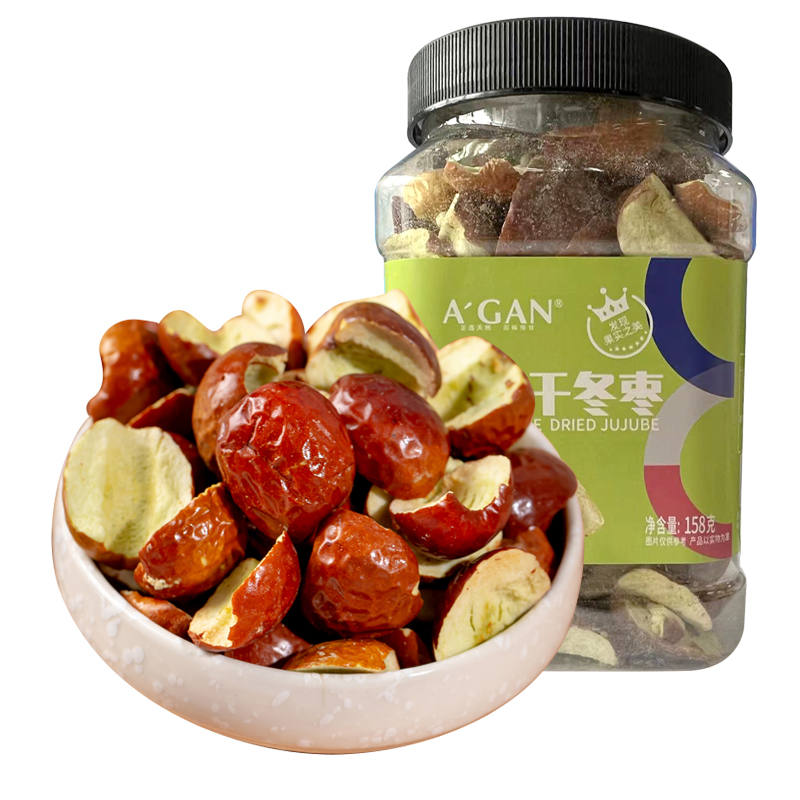 阿甘正饌凍干冬棗脆棗無核酥脆凍干棗休閑零食脆冬棗營養(yǎng)零食158g