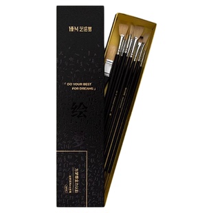 艺绘梦水粉笔猪鬃毛丙烯油画笔扇形笔勾线笔美术生初学艺考联考用美术专用画画勾线笔平峰