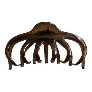 复古大号慵懒风气质法式抓夹发量多个性黑色盘发抓马尾发卡头饰女