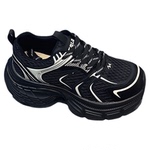 真皮透气网面厚底老爹鞋女2025秋新款轻便增高复古百搭休闲运动鞋