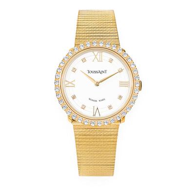 新款TOUSSAINT杜桑摩天轮系列天然钻石手表 云珀白