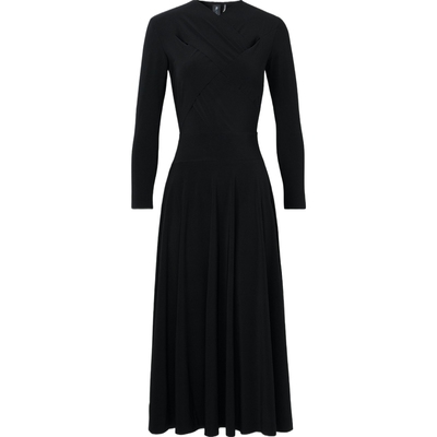 【折扣】[经典款]Norma Kamali 女挖剪弹力小黑裙长袖连衣裙