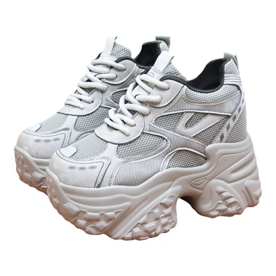 鞋子女隐形增高10-12cm百搭小个子14cm时尚休闲运动老爹鞋欧美风