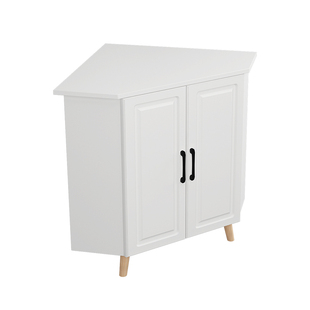 多功能三角柜转角电视柜小户型边角柜直角墙柜实木腿拐角储物柜