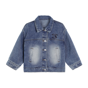 小O宝童装 宝宝牛仔外套女时髦洋气2026春装新款女童休闲外搭上衣