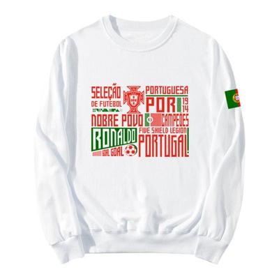 葡萄牙队服C罗足球迷服圆领卫衣