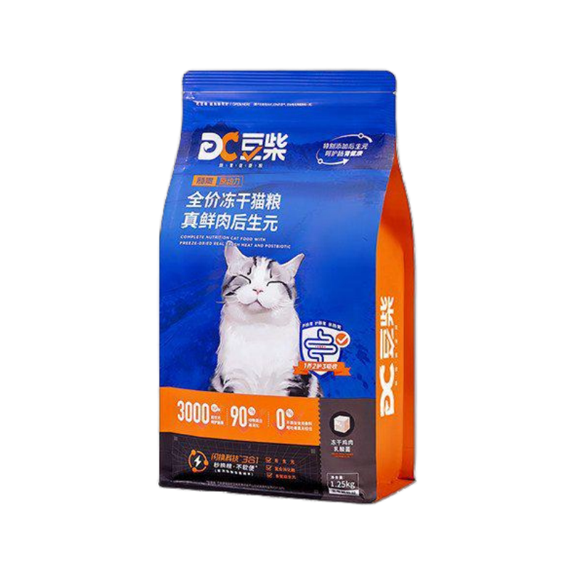 豆柴全价冻干鸡肉后生元猫粮