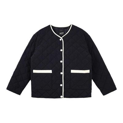 A21女装小香风薄短棉服