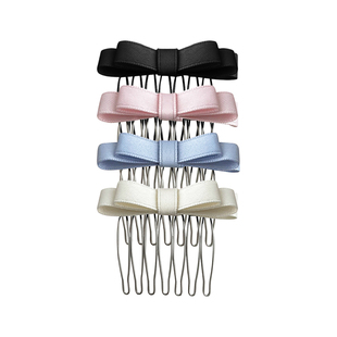 侧边刘海碎发整理神器蝴蝶结发梳倒插梳发夹女前额高颅顶发卡头饰