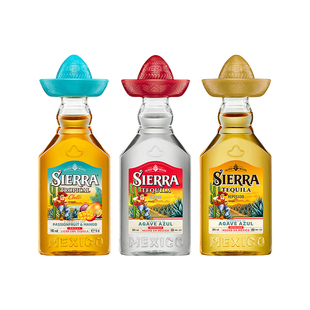 Sierra幸运帽龙舌兰38%vol烈酒墨西哥进口调小瓶酒套装50ml*3组合