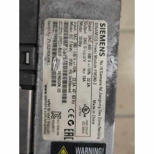 询价-变频器6SL32101PE218AL0一台-可维修