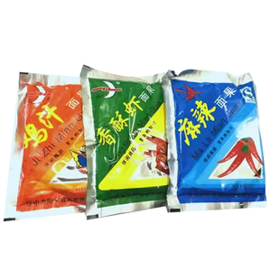 陕西汉中城固月亮牌方便面面果 鸡汁麻辣香酥虾味 42克 休闲零食