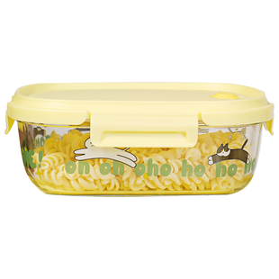 耐高温玻璃保鲜盒饭盒微波炉加热专用碗上班族带饭餐盒分隔便当盒